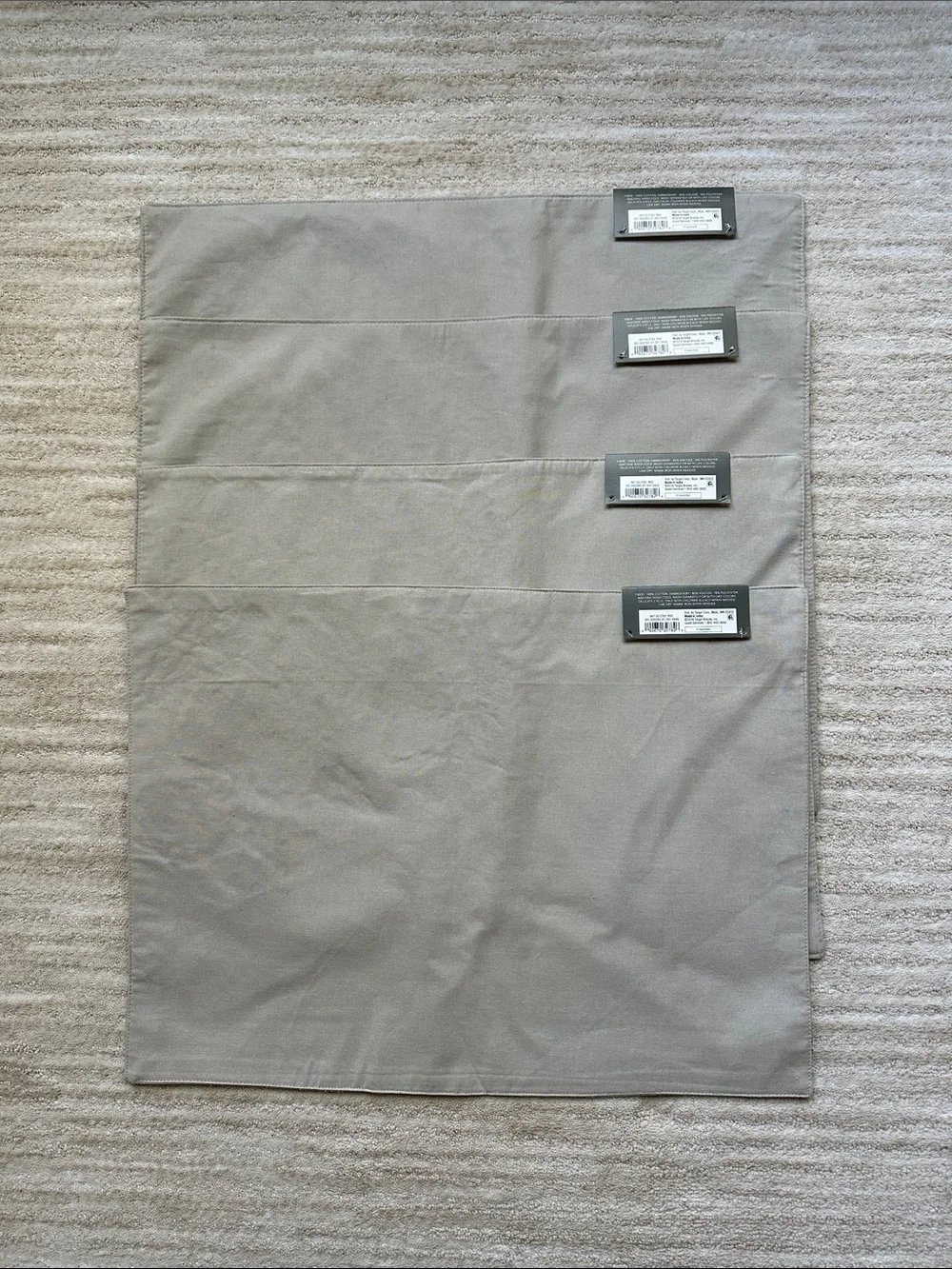 NWT Set of 4 Threshold Dolce Vita Floral Embroidered Placemats Floral Cotton
